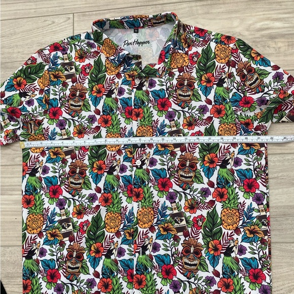 Mai Tai Button Down – Molly Brown Distillery ,Tropical Floral Men's Shirt Size M - Picture 9 of 11